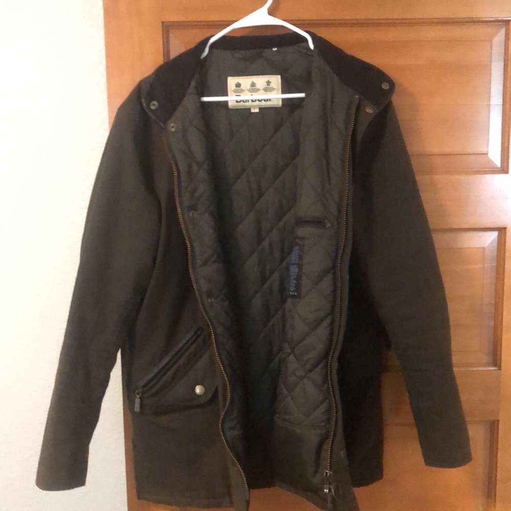 Barbour jacket in military green size L